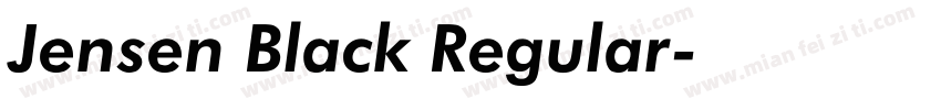 Jensen Black Regular字体转换